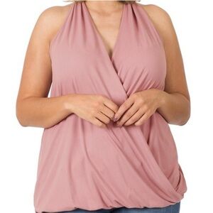 Elegant Pink Halter Top